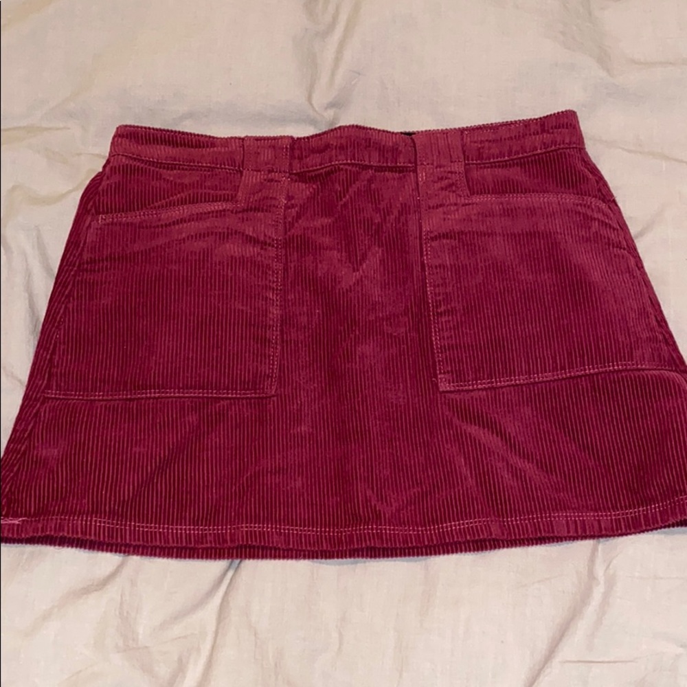 Maroon Corduroy Skirt